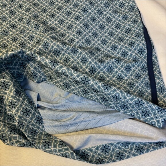 FAIR HARBOR Swim Trunks Men 36 Blue Geometric Lined 6" Shorts Pockets Beach Surf - Picture 8 of 13